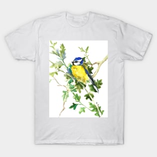 Blue Tit and Oak Tree T-Shirt